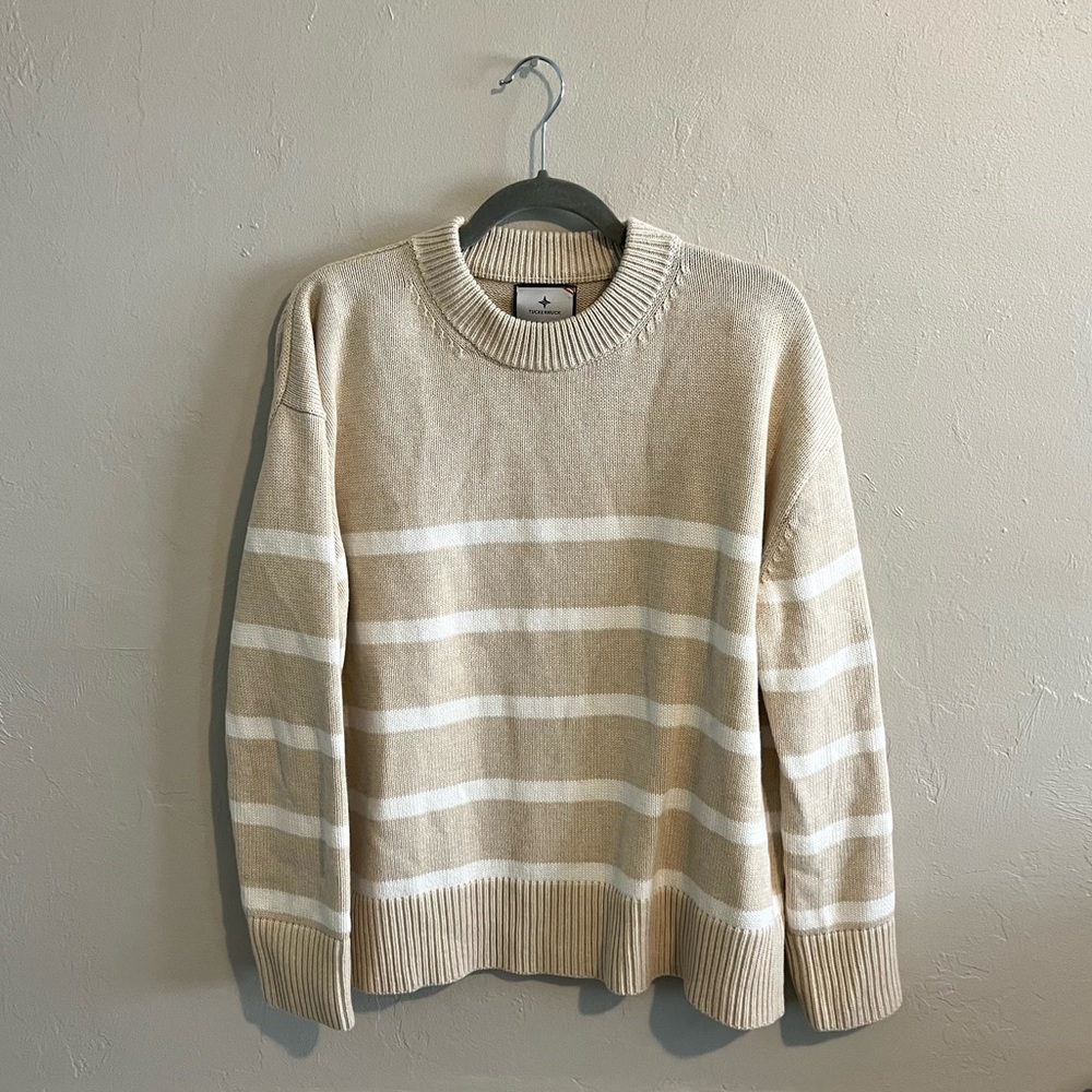 Tuckernuck Cream and White Striped Sweater